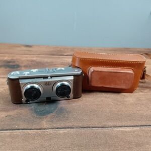 Iloca Stereo Rapid 3D Camera Steinheil Munchen Cassarit 35mm f2.8 Lenses Case